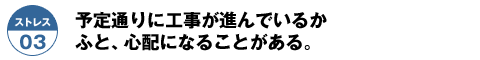 予定通りに工事が進んでいるか、ふと、心配になることがある