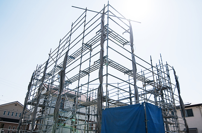 先行足場施工例