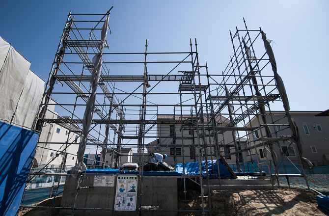 先行足場施工例